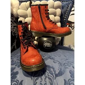 Dr Martens Fire Orange Glitter 1460 Size 7/EU38